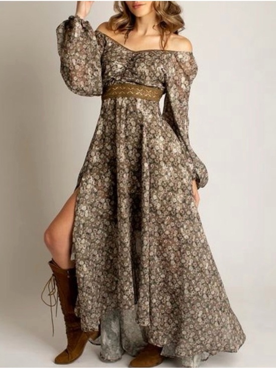 Joyfolie Dresses & Skirts - JOYFOLIE Mia Joy Isabella Dress In Olive Floral